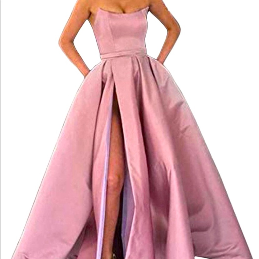 Baby pink ball gown dress